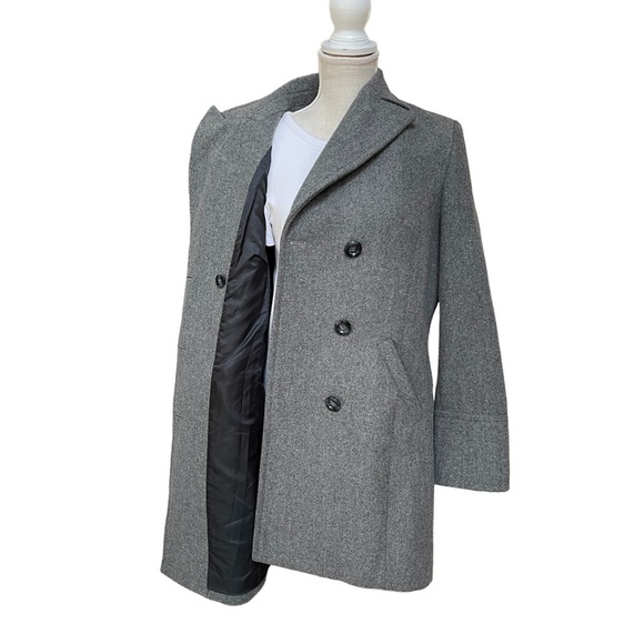 Express Gray Wool Blend‎ Double Breasted Peacoat Winter Coat Size: 13/14 - Picture 3 of 12